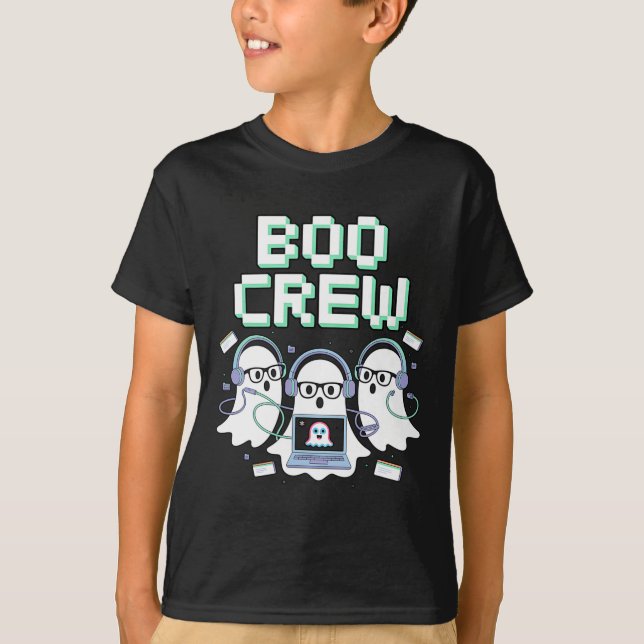 Boo Crew Halloween IT Help Desk Support Stem T Shirt (Framsida)