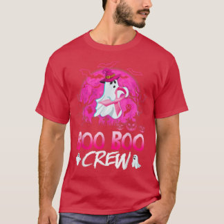 Boo Crew Halloween Rosa Ribbon Breast Cancer A T Shirt