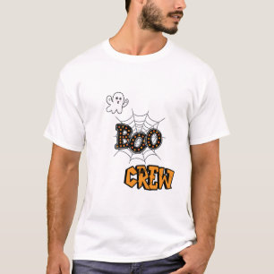 Boo Crew Halloween Shirt - Ghost & Spindelnät T