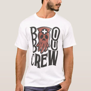 Boo Crew Halloween-sjuksköterska spökig squad desi T Shirt