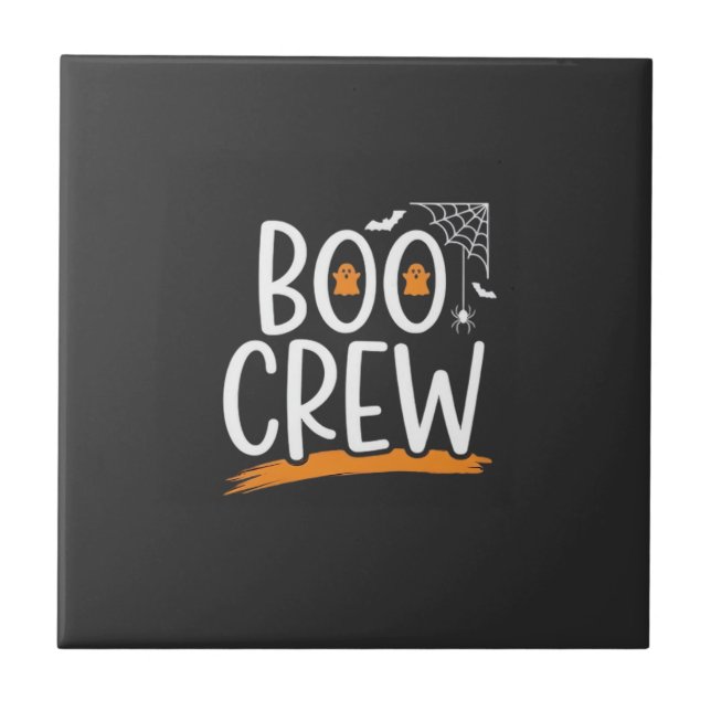 Boo Crew Halloween-spökdesign_1 Kakelplatta (Framsidan)