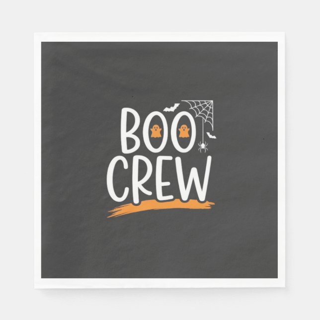 Boo Crew Halloween-spökdesign_1 Pappersservett (Framsidan)