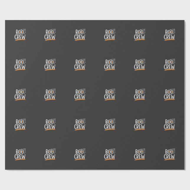 Boo Crew Halloween-spökdesign_1 Presentpapper (Platt)