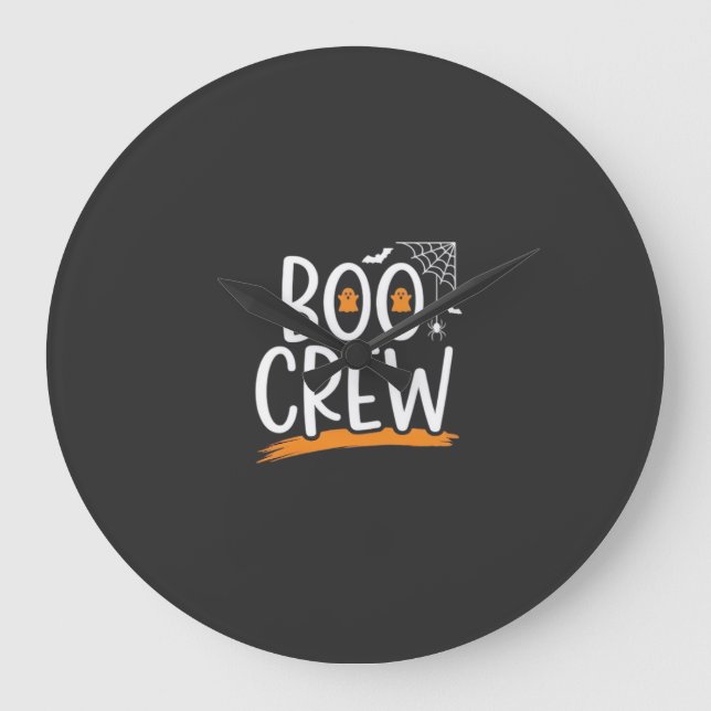 Boo Crew Halloween-spökdesign_1 Stor Klocka (Framsida)