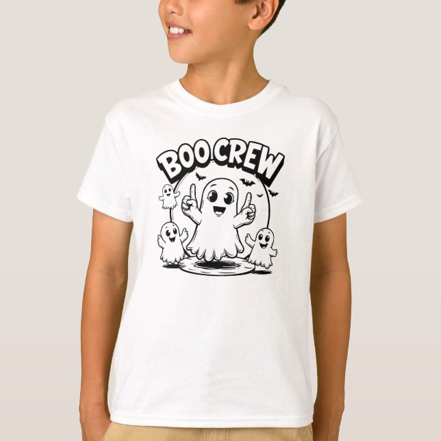 Boo Crew Halloween Spöken T Shirt (Framsida)