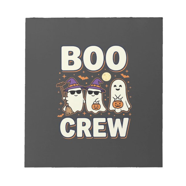 Boo Crew Halloween-spöken Vector Design_1 Anteckningsblock (Framsida)