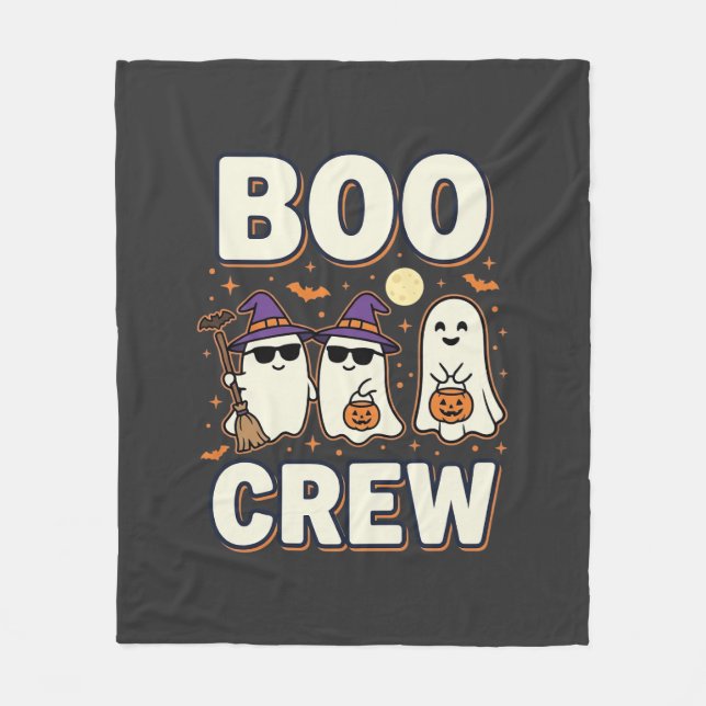 Boo Crew Halloween-spöken Vector Design_1 Fleecefilt (Framsidan)