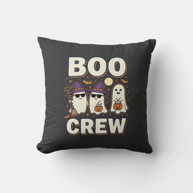 Boo Crew Halloween-spöken Vector Design_1 Kudde (Framsida)