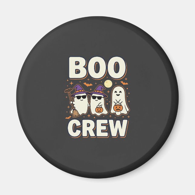 Boo Crew Halloween-spöken Vector Design_1 Magnet (Framsidan)
