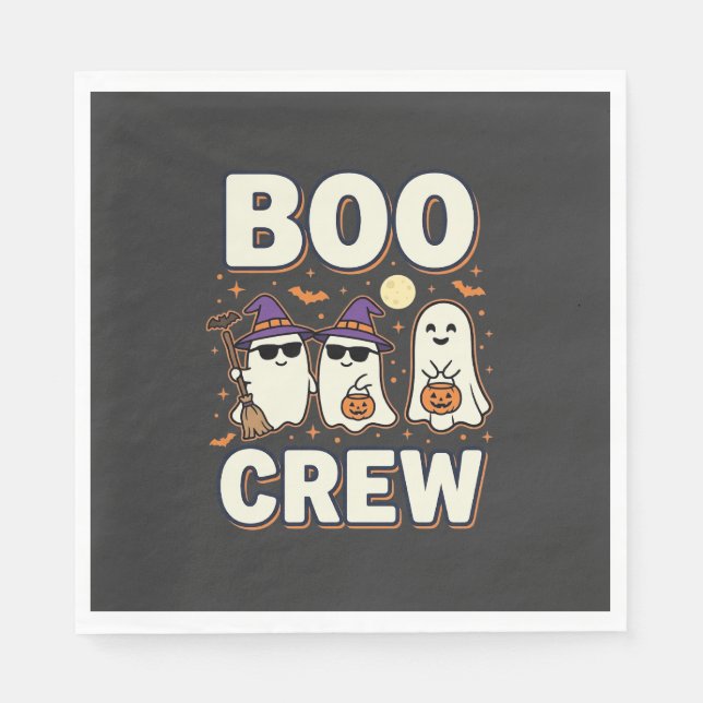 Boo Crew Halloween-spöken Vector Design_1 Pappersservett (Framsidan)