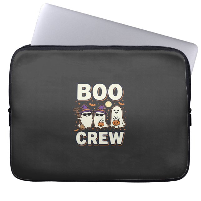 Boo Crew Halloween-spöken Vektordesign_1 Laptop Fodral (Framsidan)