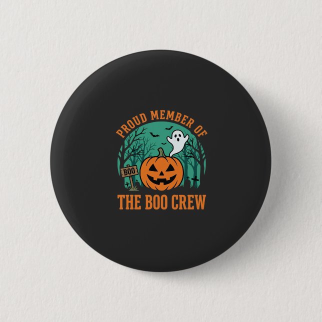 Boo Crew Halloween-spökpumpa design_1 Knapp (Framsida)