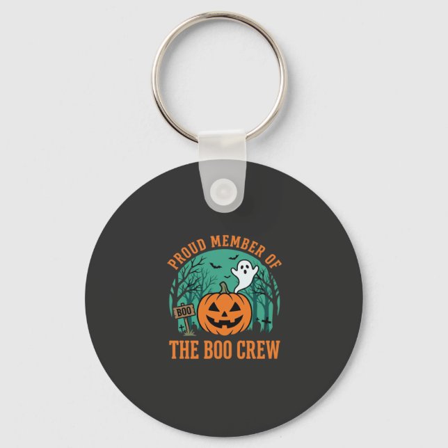 Boo Crew Halloween-spökpumpa design_1 Nyckelring (Framsida)