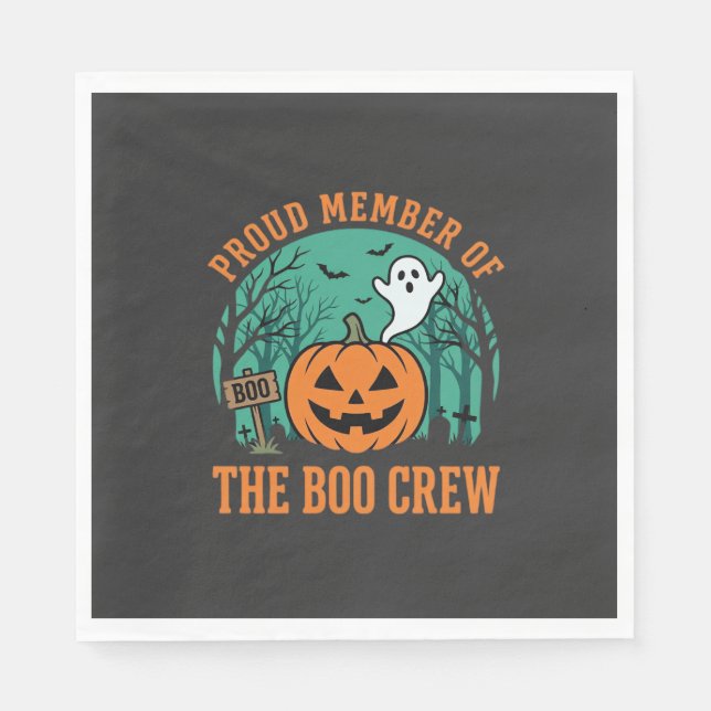 Boo Crew Halloween-spökpumpa design_1 Pappersservett (Framsidan)