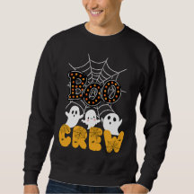 Boo Crew Halloween Sweatshirt med Cute Spöken