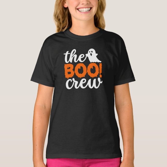 Boo Crew Halloween T Shirt (Framsida)