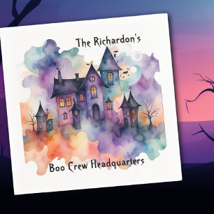 Boo Crew Högkvarter Spökhus Halloween Pappersservett