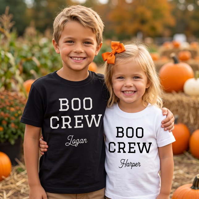 Boo Crew Monogram Halloween T Shirt (Skapare uppladdad)