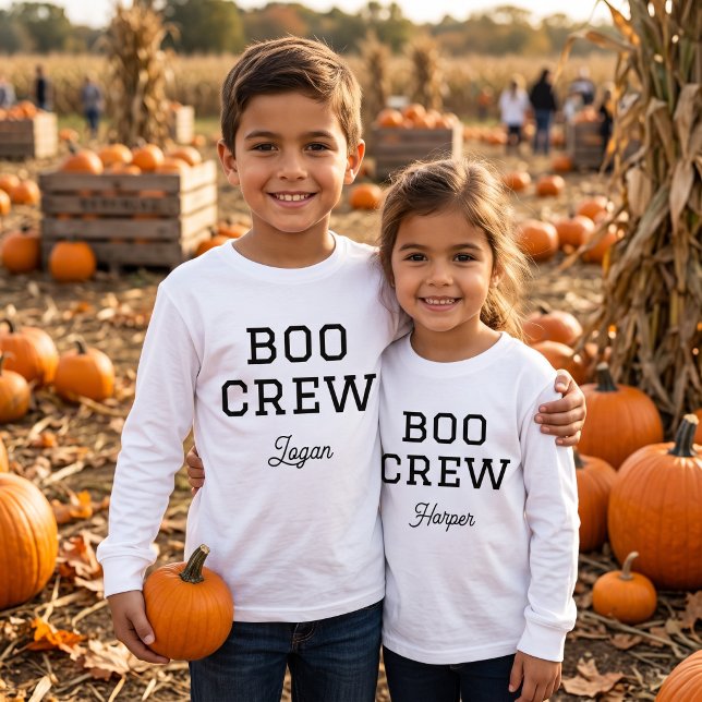 Boo Crew Monogram Halloween T Shirt (Skapare uppladdad)