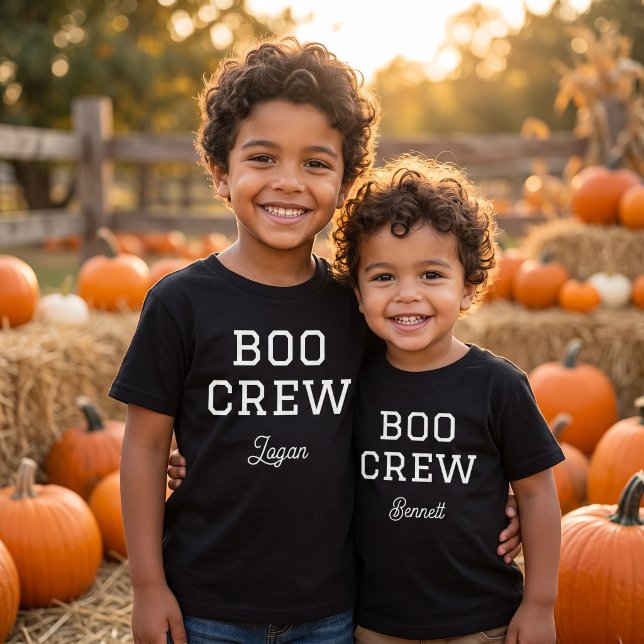 Boo Crew Monogram Halloween T Shirt (Skapare uppladdad)