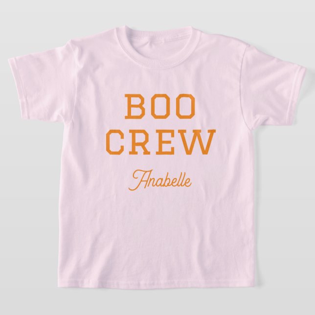 Boo Crew Monogrammed Halloween T Shirt (Laydown)