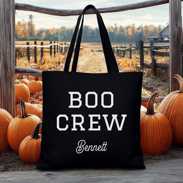 Boo Crew Monogrammed Halloween Tygkasse (Skapare uppladdad)