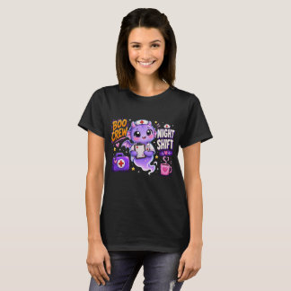 Boo Crew Nattarbetande Sjuksköterska Spöke Hallowe T Shirt