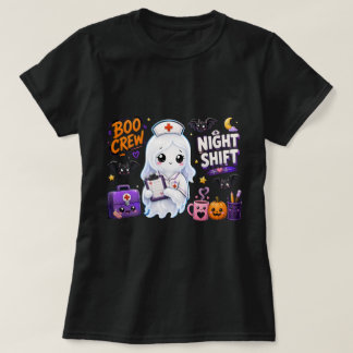 Boo Crew Nattarbetande Sjuksköterska Spöke Hallowe T Shirt