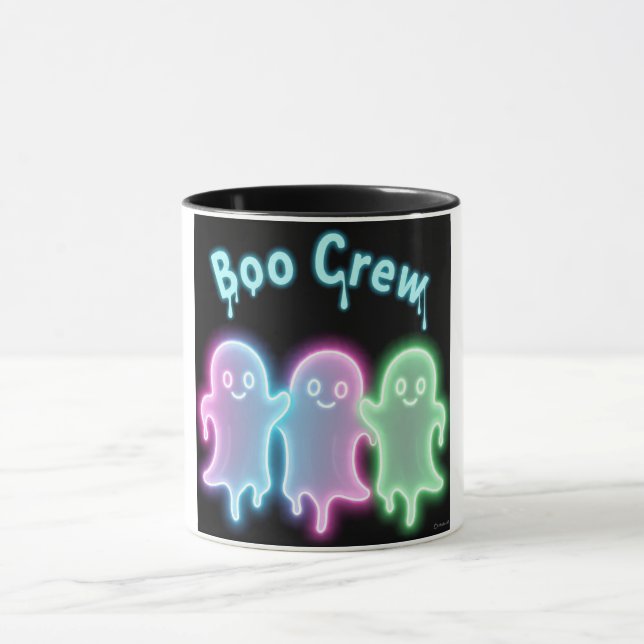 Boo Crew Neon Spöken Halloween Mugg (Center)