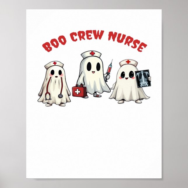 BOO CREW NURSE Essential T-Shirt Poster (Framsidan)