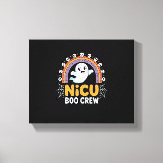 Boo Crew Nurse Halloween for Nurses Ghost Essentia Canvastryck