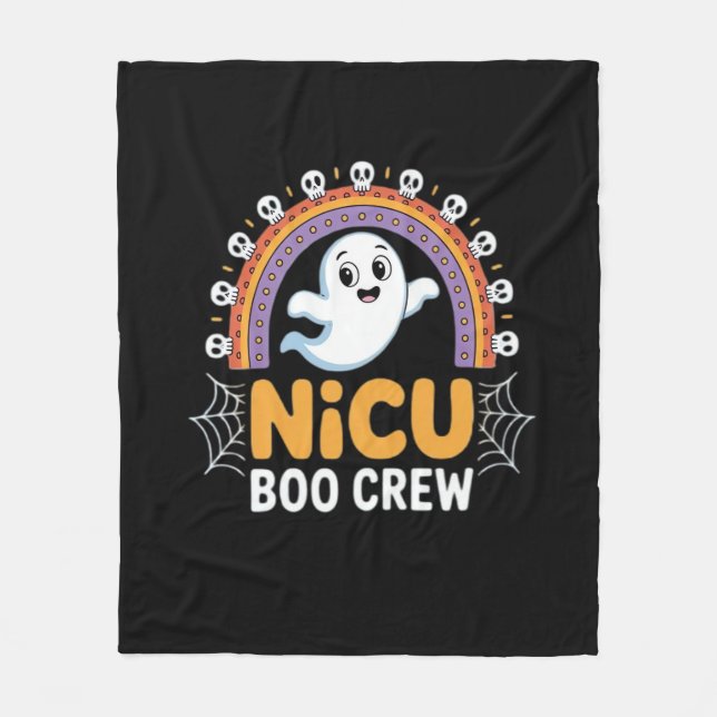 Boo Crew Nurse Halloween for Nurses Ghost Essentia Fleecefilt (Framsidan)