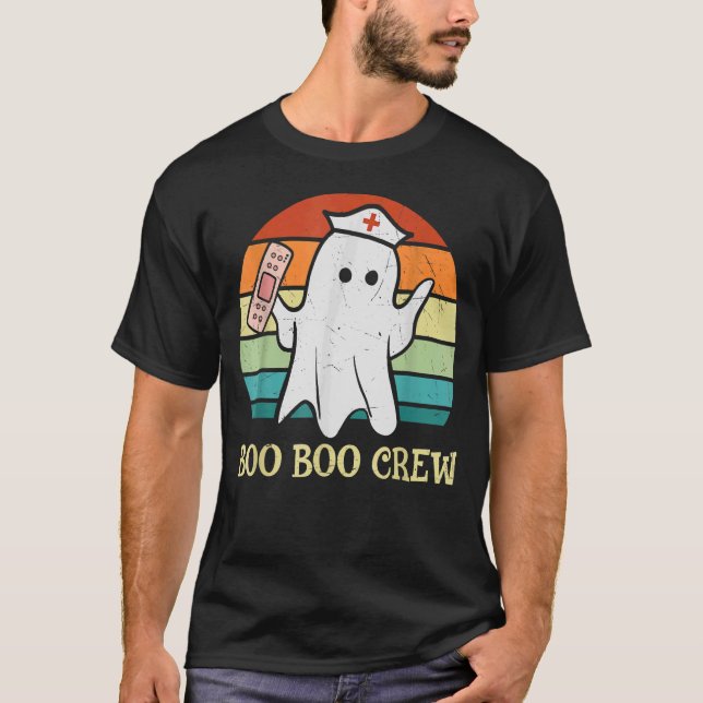 Boo Crew Nursing Life RN LPN CNA Healthcare Nurse T Shirt (Framsida)