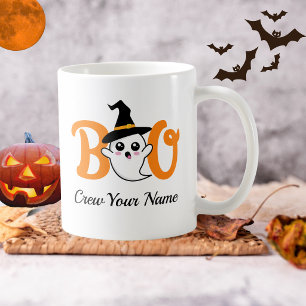 Boo Crew Orange Halloween Familj Anpassad Kaffemugg