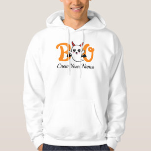 Boo Crew Orange Halloween-familjen matchar Hoodie
