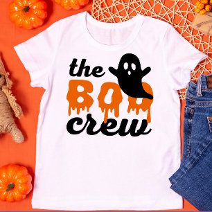 Boo Crew Orange Halloween-familjen som matchar T Shirt