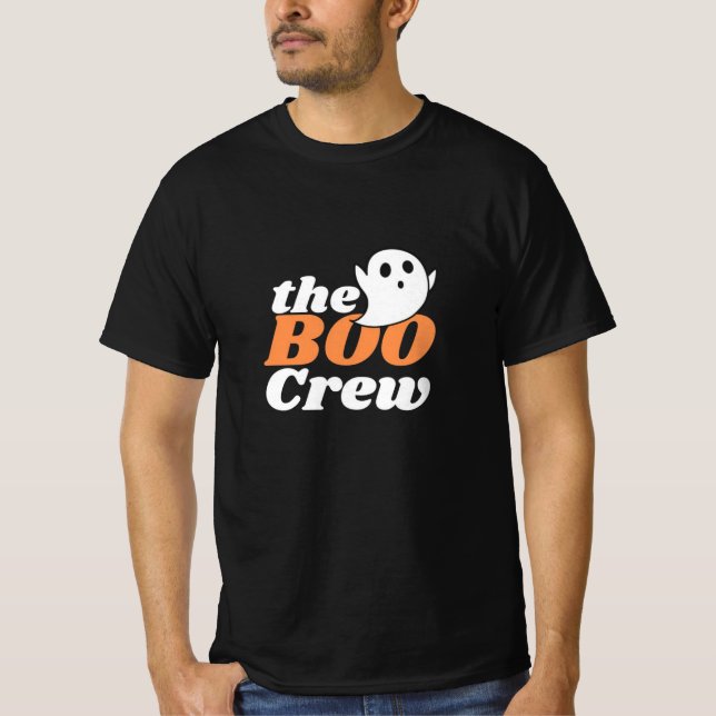 Boo Crew Orange Halloween-familjen som matchar T Shirt (Framsida)