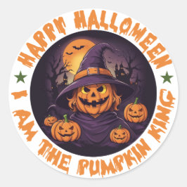 Boo Crew Orange Halloween Runt Klistermärke