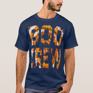 Boo Crew Orange Tie Dye Matching Halloween Haunte T Shirt