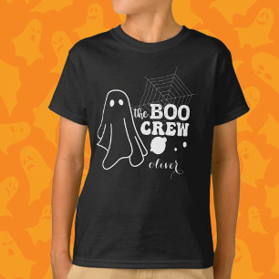 Boo Crew Pojke Familj Matchande Vit Halloween T Shirt