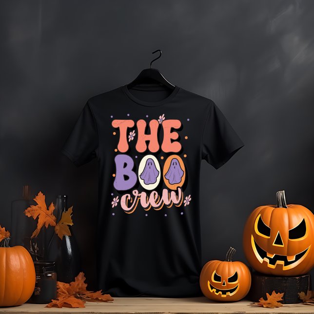 Boo Crew Retro Halloween T Shirt (Skapare uppladdad)