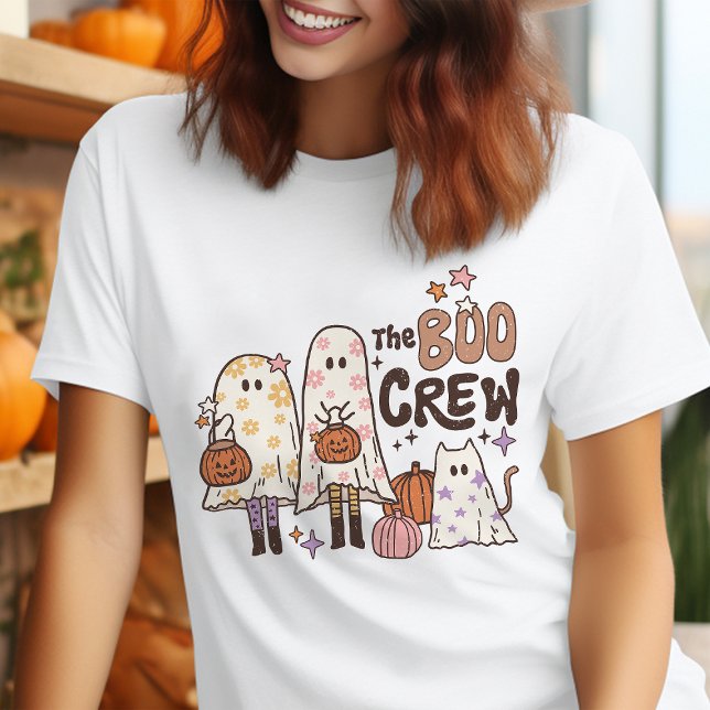 Boo Crew Retro Halloween T Shirt (Skapare uppladdad)