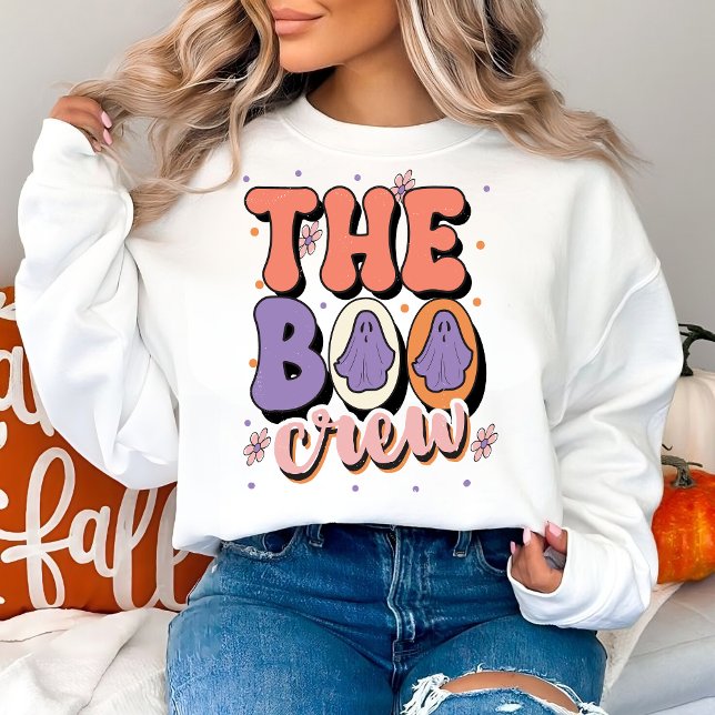Boo Crew Retro Halloween T Shirt (Skapare uppladdad)