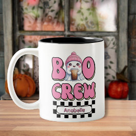Boo Crew Rosa Personlig Två-Tonad Mugg