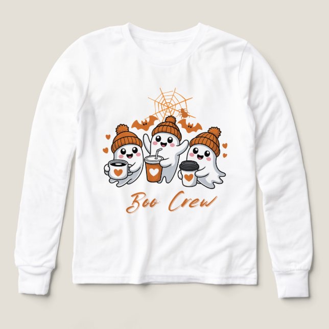 Boo Crew Shirt | Cute Ghost Squad Halloween T (Design framsida)
