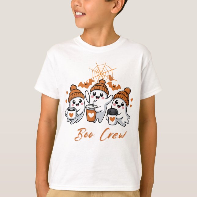 Boo Crew Shirt | Cute Ghost Squad Halloween T (Framsida)