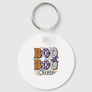 Boo Crew Sjuksköterska Halloween Vintage T-Shirt D Nyckelring