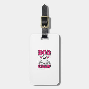 Boo Crew Sjuksköterska Spöke Halloween Vector Desi Bagagebricka