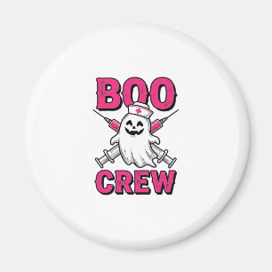 Boo Crew Sjuksköterska Spöke Halloween Vector Desi Magnet