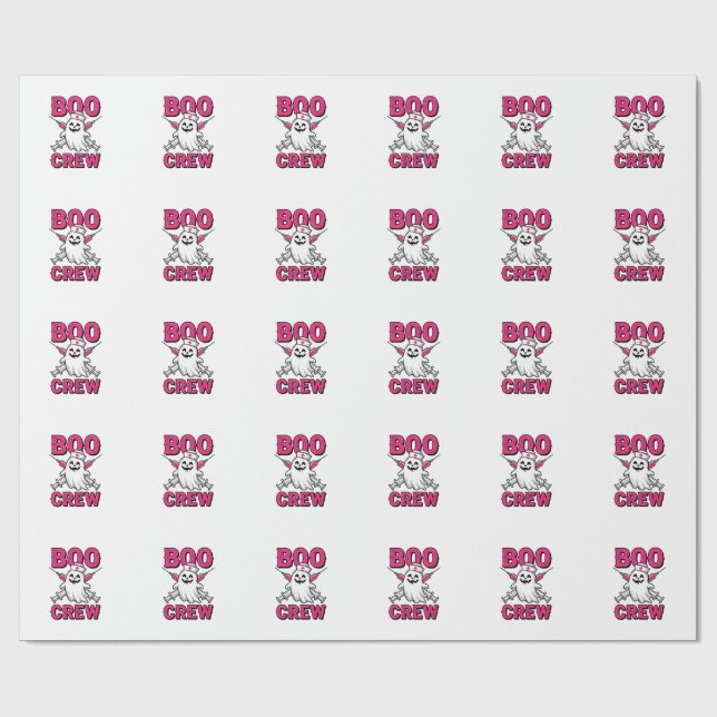 Boo Crew Sjuksköterska Spöke Halloween Vector Desi Presentpapper (Platt)